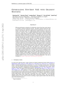 Generalizing Few-Shot NAS with Gradient Matching