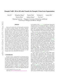 Panoptic NeRF: 3D-to-2D Label Transfer for Panoptic Urban Scene
  Segmentation