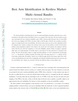 Best Arm Identification in Restless Markov Multi-Armed Bandits
