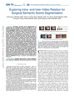 Exploring Intra- and Inter-Video Relation for Surgical Semantic Scene
  Segmentation