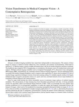 Vision Transformers in Medical Computer Vision -- A Contemplative
  Retrospection