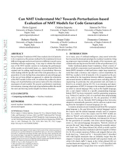 Can NMT Understand Me? Towards Perturbation-based Evaluation of NMT
  Models for Code Generation