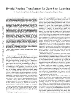 Hybrid Routing Transformer for Zero-Shot Learning