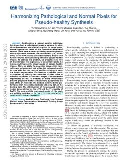 Harmonizing Pathological and Normal Pixels for Pseudo-healthy Synthesis