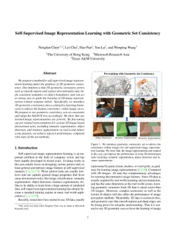Self-Supervised Image Representation Learning with Geometric Set
  Consistency