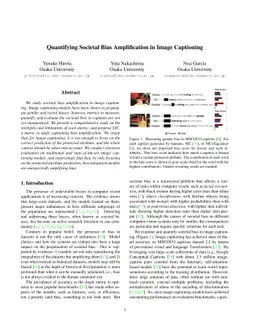 Quantifying Societal Bias Amplification in Image Captioning