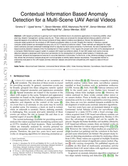 Contextual Information Based Anomaly Detection for a Multi-Scene UAV
  Aerial Videos