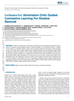UnShadowNet: Illumination Critic Guided Contrastive Learning For Shadow
  Removal