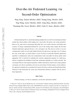 Over-the-Air Federated Learning via Second-Order Optimization