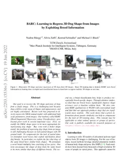 BARC: Learning to Regress 3D Dog Shape from Images by Exploiting Breed
  Information