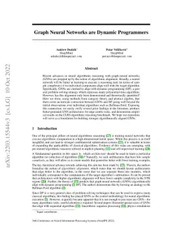 Graph Neural Networks are Dynamic Programmers