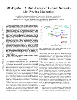 ME-CapsNet: A Multi-Enhanced Capsule Networks with Routing Mechanism