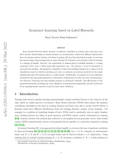 Invariance Learning based on Label Hierarchy