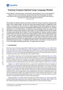 Training Compute-Optimal Large Language Models