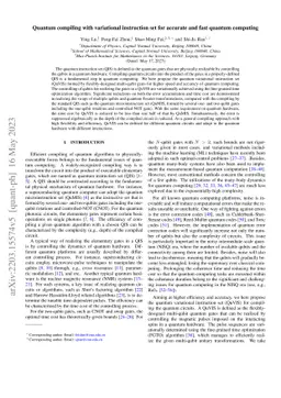 Quantum compiling with a variational instruction set for accurate and
  fast quantum computing
