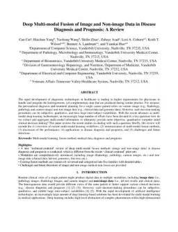 Deep Multi-modal Fusion of Image and Non-image Data in Disease Diagnosis
  and Prognosis: A Review
