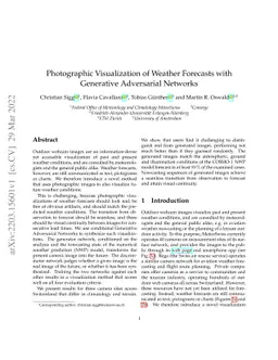 Photographic Visualization of Weather Forecasts with Generative
  Adversarial Networks