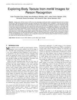 Exploring Body Texture from mmW Images for Person Recognition