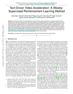 Text-Driven Video Acceleration: A Weakly-Supervised Reinforcement
  Learning Method
