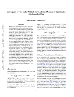 Convergence of First-Order Methods for Constrained Nonconvex
  Optimization with Dependent Data
