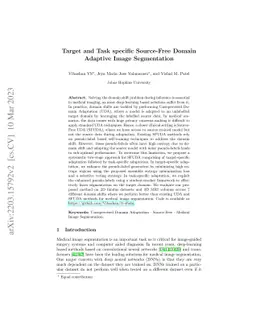 Target and Task specific Source-Free Domain Adaptive Image Segmentation