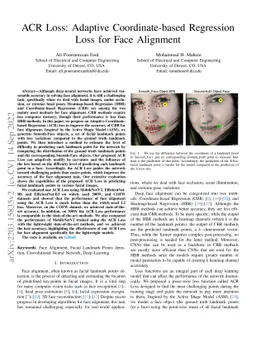 ACR Loss: Adaptive Coordinate-based Regression Loss for Face Alignment