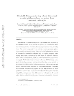 OdontoAI: A human-in-the-loop labeled data set and an online platform to
  boost research on dental panoramic radiographs