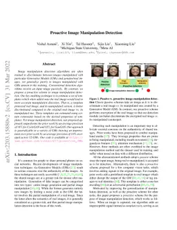 Proactive Image Manipulation Detection