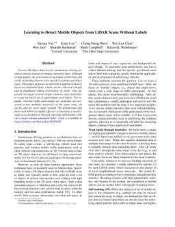 Learning to Detect Mobile Objects from LiDAR Scans Without Labels