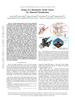 Design of a Biomimetic Tactile Sensor for Material Classification