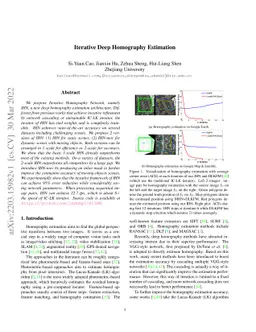 Iterative Deep Homography Estimation
