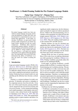 TextPruner: A Model Pruning Toolkit for Pre-Trained Language Models