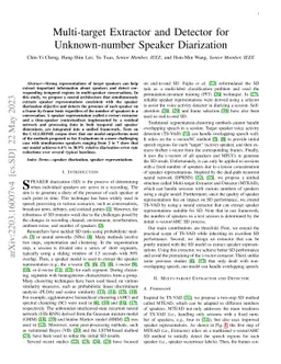 Multi-target Extractor and Detector for Unknown-number Speaker
  Diarization