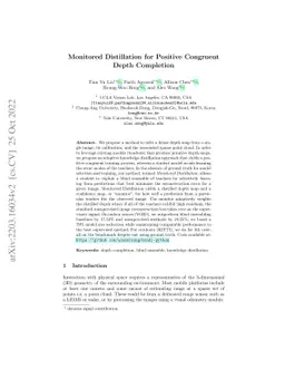 Monitored Distillation for Positive Congruent Depth Completion