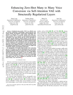 Enhancing Zero-Shot Many to Many Voice Conversion with Self-Attention
  VAE