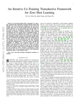 An Iterative Co-Training Transductive Framework for Zero Shot Learning