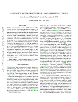 An Efficient Anchor-free Universal Lesion Detection in CT-scans