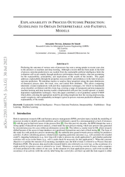 Explainability in Process Outcome Prediction: Guidelines to Obtain
  Interpretable and Faithful Models