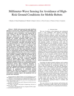 Millimeter-Wave Sensing for Avoidance of High-Risk Ground Conditions for
  Mobile Robots