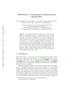 FlowFormer: A Transformer Architecture for Optical Flow