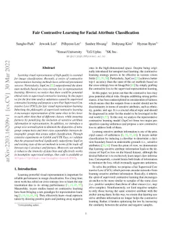 Fair Contrastive Learning for Facial Attribute Classification