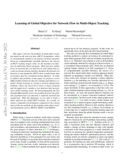 Learning of Global Objective for Network Flow in Multi-Object Tracking