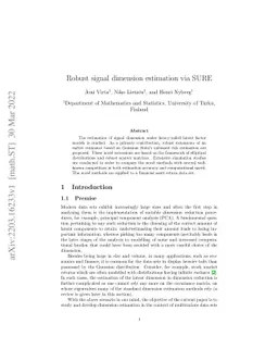Robust signal dimension estimation via SURE