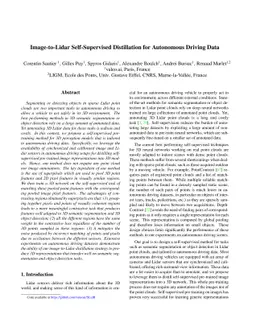 Image-to-Lidar Self-Supervised Distillation for Autonomous Driving Data