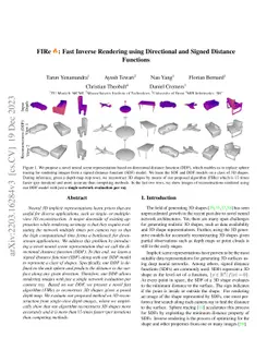 FIRe: Fast Inverse Rendering using Directional and Signed Distance
  Functions