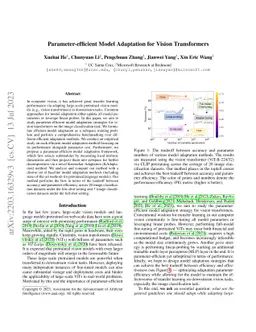 Parameter-efficient Model Adaptation for Vision Transformers