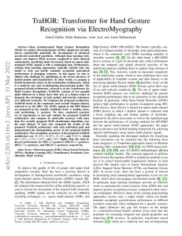 TraHGR: Transformer for Hand Gesture Recognition via ElectroMyography