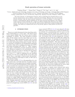Stack operation of tensor networks