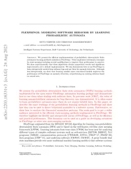 FlexFringe: Modeling Software Behavior by Learning Probabilistic Automata