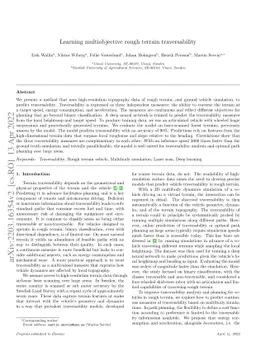 Learning multiobjective rough terrain traversability